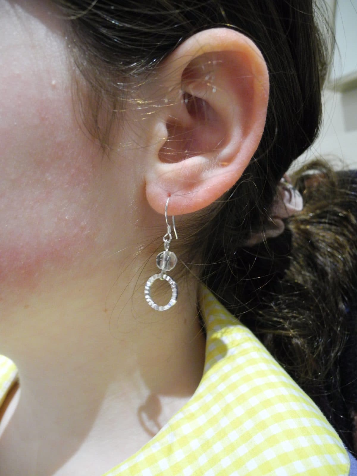 Crystal Circle Drop Earrings